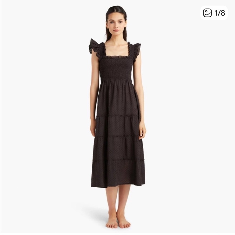 Hill House Ellie Sheer Black Swiss Dot Dress